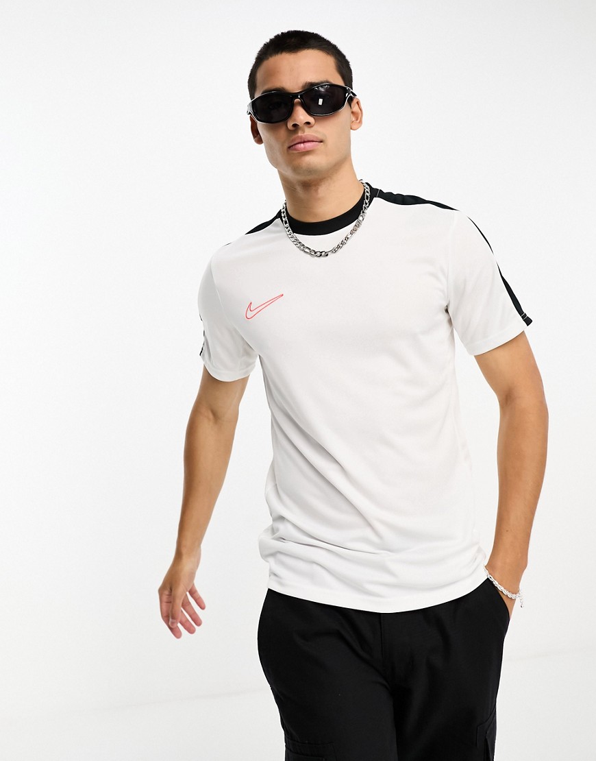 nike football - academy 23 - dri-fit - vit och svart t-shirt-vit/a