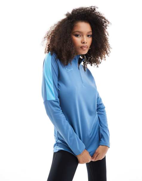 Nike Football - Academy 23 - Felpa azzurra con zip corta - view 1