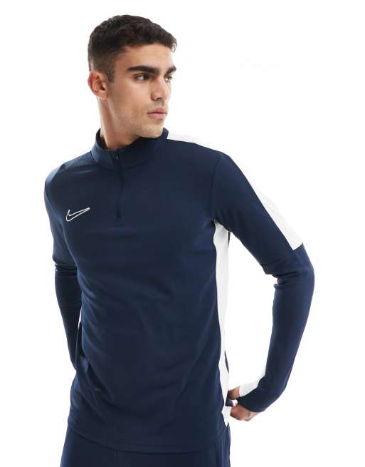 Nike Football - Academy 23 - Felpa color blu navy con zip corta