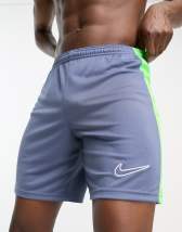 Nike Football Academy 23 shorts in blue and volt