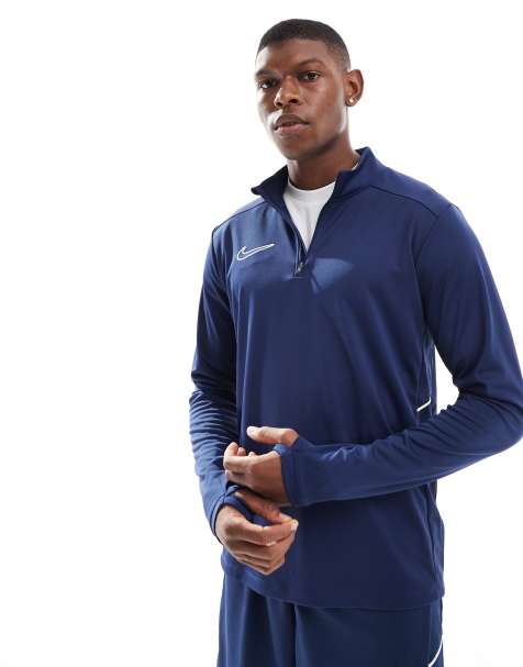 Nike Football – Academy 25 Dri-FIT – Granatowy top z długimi rękawami i zamkiem pod szyją - view 1