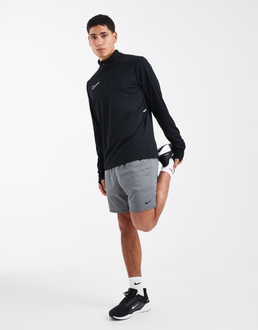 Nike Football Academy 25 Dri-FIT half zip long sleeve top in black