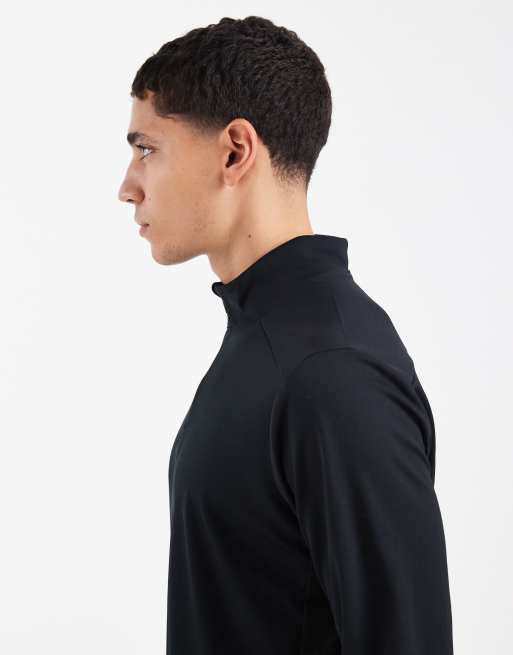 Nike Football Academy 25 Dri-FIT half zip long sleeve top in black