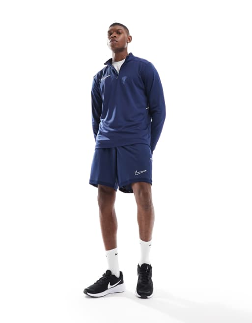 Nike Football – Academy 25 Dri-FIT – Langärmliges Oberteil in Marineblau mit kurzem Reißverschluss, 2 von 4