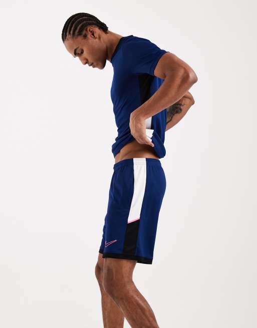 Nike Football - Academy 25 Dri-FIT - Pantaloncini blu navy e rosa, 3 di 5