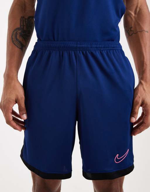 Nike Football - Academy 25 Dri-FIT - Pantaloncini blu navy e rosa, 4 di 5