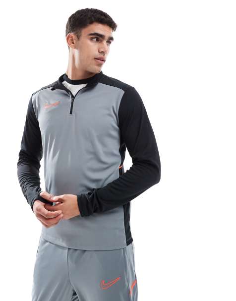 Nike Football - Academy 25 - Top à col zippé en tissu Dri-FIT - Gris - view 1