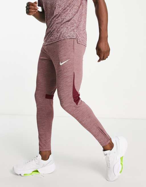 Nike Football – Academy Dri-FIT – Czerwone melanżowe joggersy z dzianiny