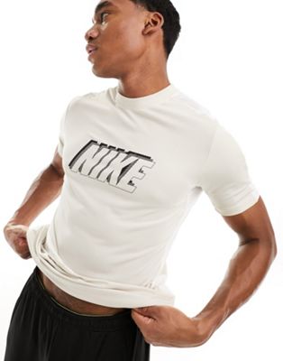 Nike Football Academy Dri-Fit graphic t-shirt in beige