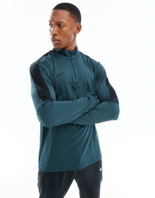 Academy Dri-FIT half zip drill top in dark green