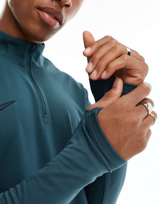 Nike Football Academy Dri-FIT half zip drill top in dark green | ASOS