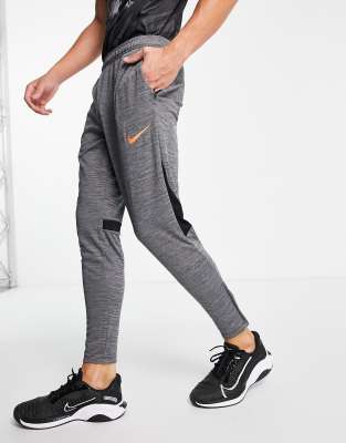 Nike Football Academy Dri-FIT knitted joggers in grey marl - ASOS Price Checker