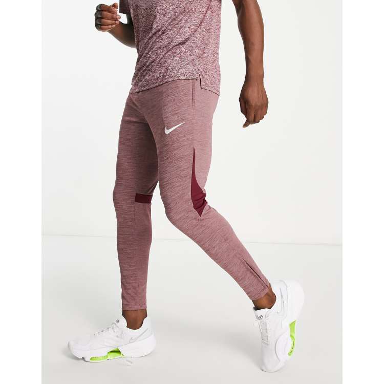Nike Football Academy Dri-FIT knitted joggers in red marl ASOS