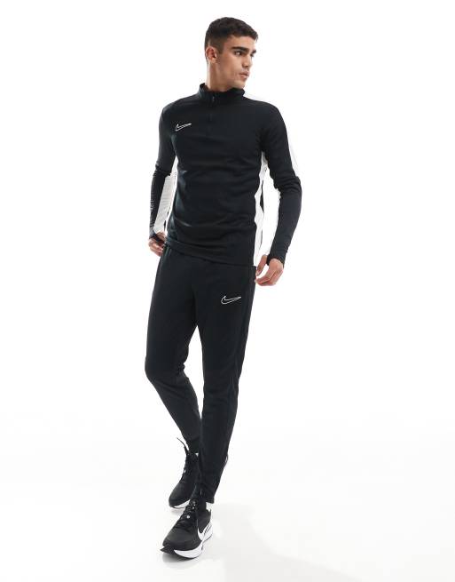 Nike football dry academy best sale joggers with taping in black