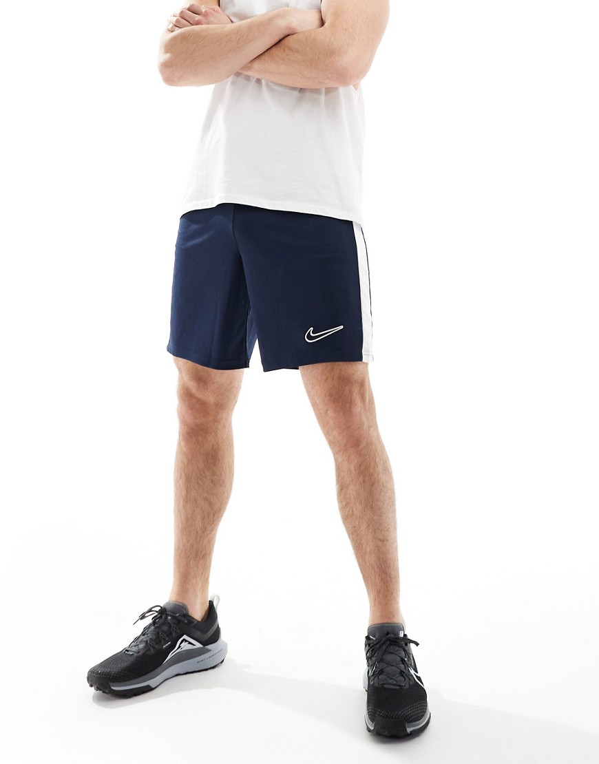 Nike Football Academy Dri-FIT panelled shorts in navy-Blue