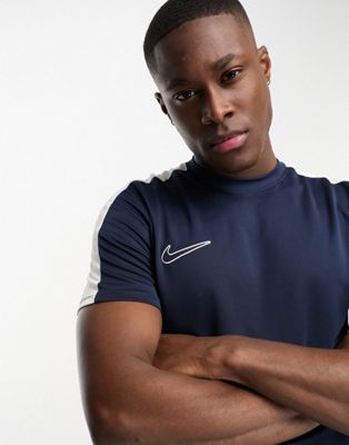 Nike Football Academy Dri-FIT panelled t-shirt in navy