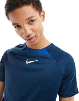 Nike Football Academy Dri-Fit panelled  t-shirt in navy - ASOS Price Checker
