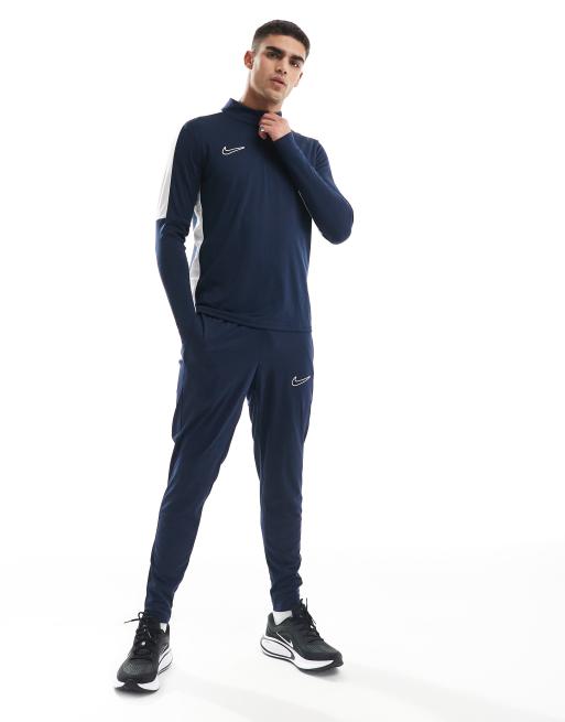 Nike Football Academy Dri FIT Pantalon de jogging a empiecements Bleu marine