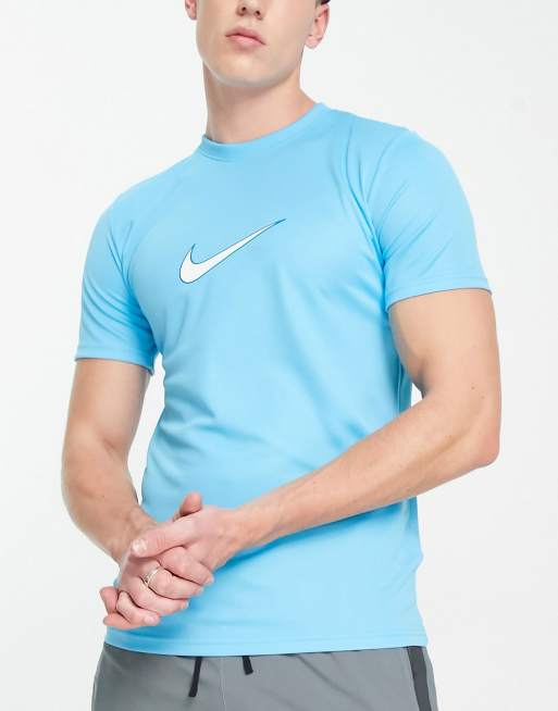 Nike Football Academy Dri FIT swoosh t shirt in baltic blue