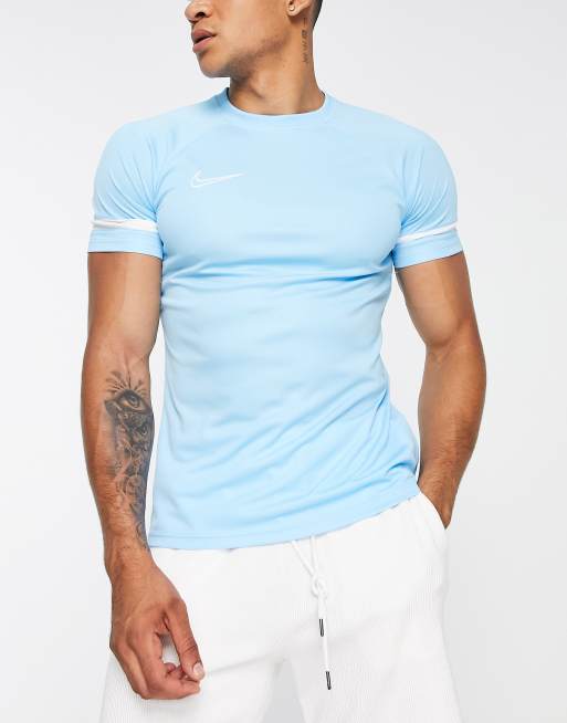 Nike Football Academy Dri FIT t shirt in light blue