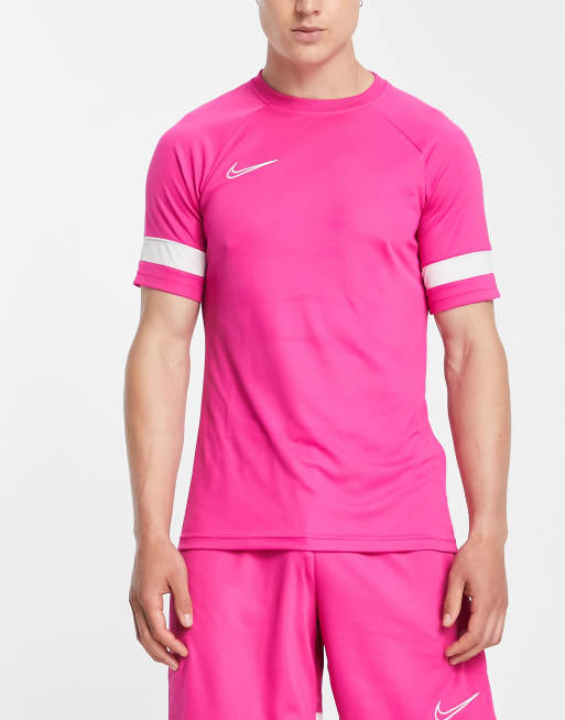 Nike Football Academy Dri FIT t shirt in pink