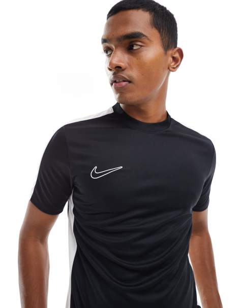 Nike Football – Academy Dri-FIT – T-Shirt in Schwarz mit Bahneneinsatz - view 1