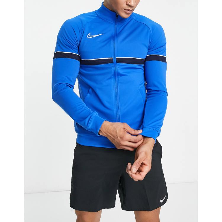 Nike track hot sale top blue