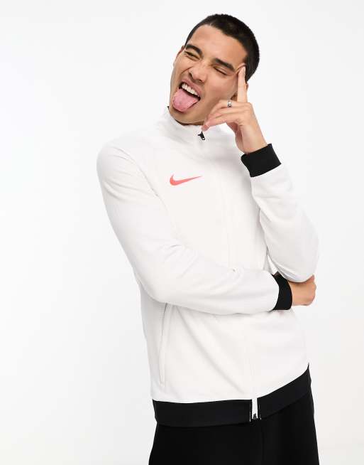 White nike best sale track jacket