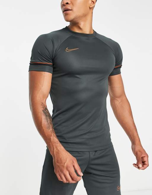 Nike Football - Academy Dri-FIT - Uniseks T-shirt in donkergrijs
