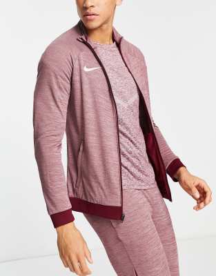 Nike Football Nike Football Academy Dri-FIT zip through bomber jacket in red marl