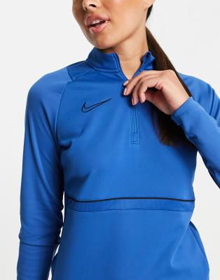 blue nike half zip womens