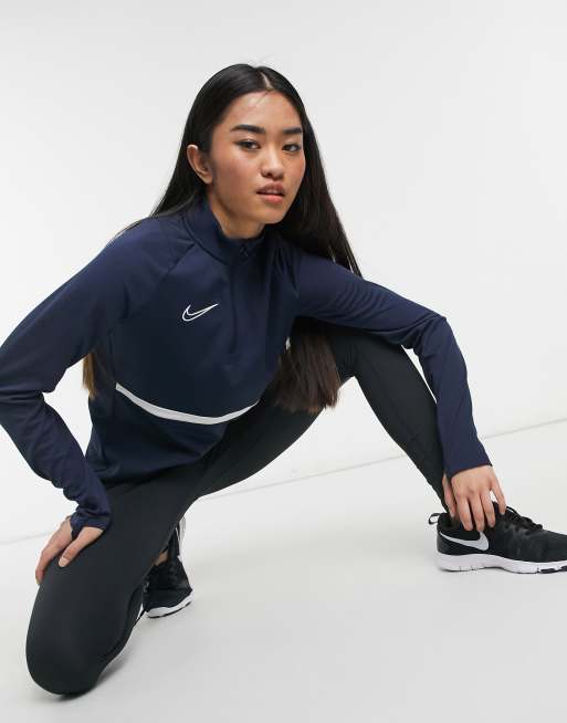 Nike Football Academy Dry drill top in navy | ASOS