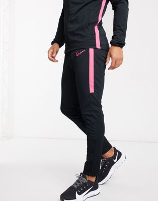 nike academy tracksuit black and pink