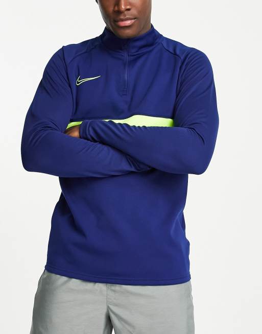 Nike Football – Academy – Oberteil in Navy und Volt