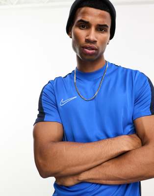 Nike Football Nike Football Academy panelled Dri-Fit t-shirt in blue