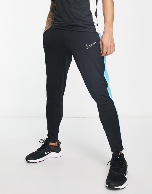 Nike Football Academy Pantalon de jogging en tissu Dri FIT avec empi cement Noir bleu indigo