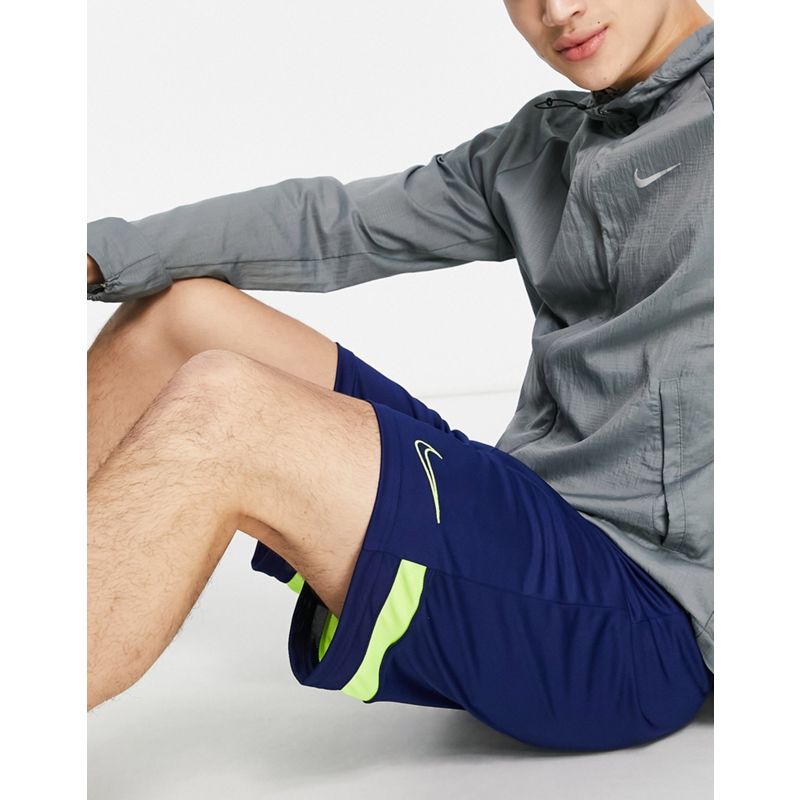 Nike Football - Academy - Pantaloncini blu navy e volt