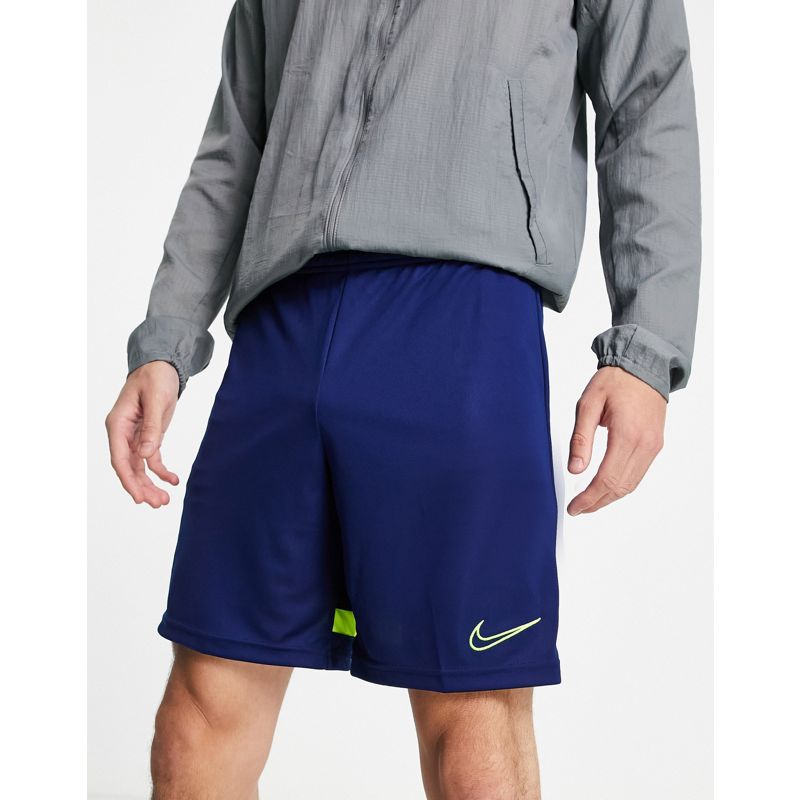 Nike Football - Academy - Pantaloncini blu navy e volt