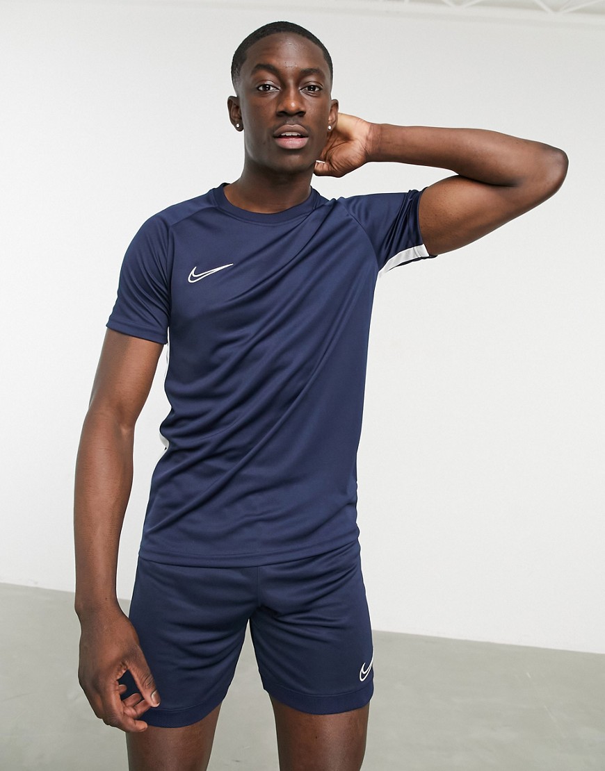 Nike Football - Academy - T-shirt in navy-Marineblauw