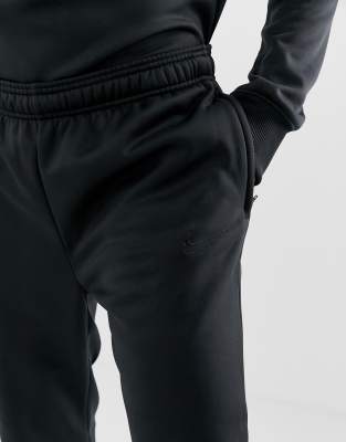 nike football academy tapered joggers in black