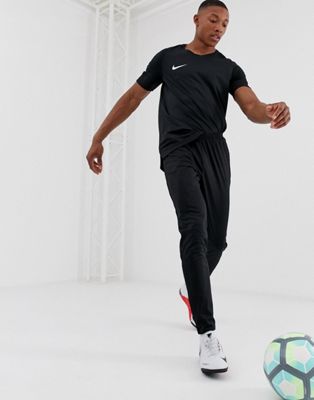 nike football academy tapered joggers in black