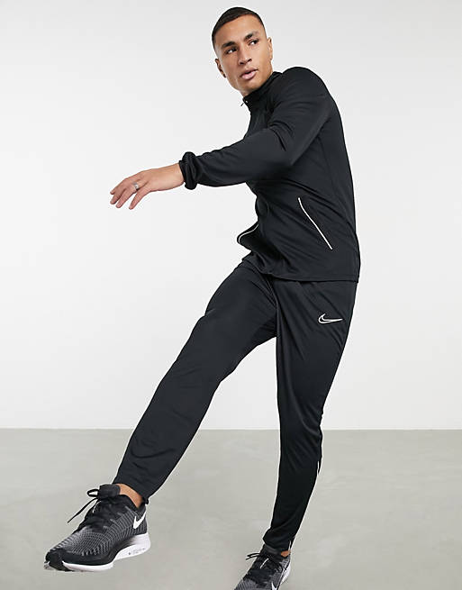 mixture Discriminate Observation Nike Football Academy tracksuit in black and white | ASOS