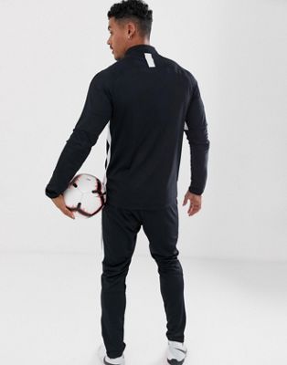nike football academy tracksuit in black