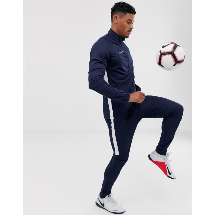 Nike Football academy tracksuit in navy ASOS