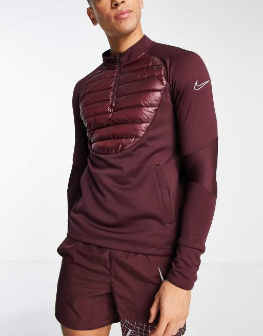 Nike Football Academy Winter Warrior Therma FIT half zip top in