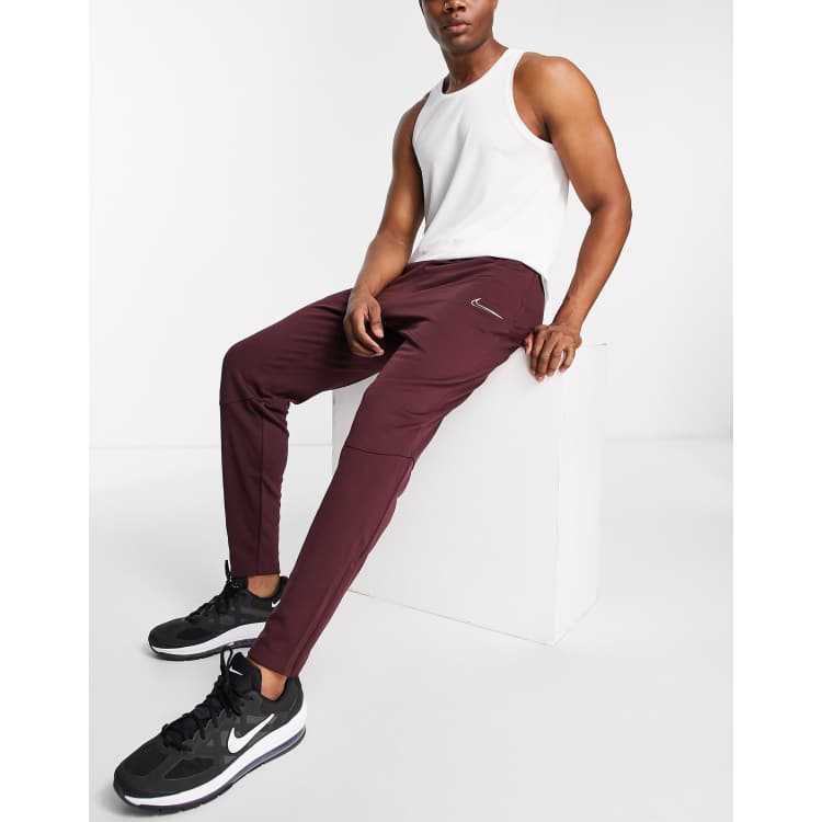 Dark store red joggers