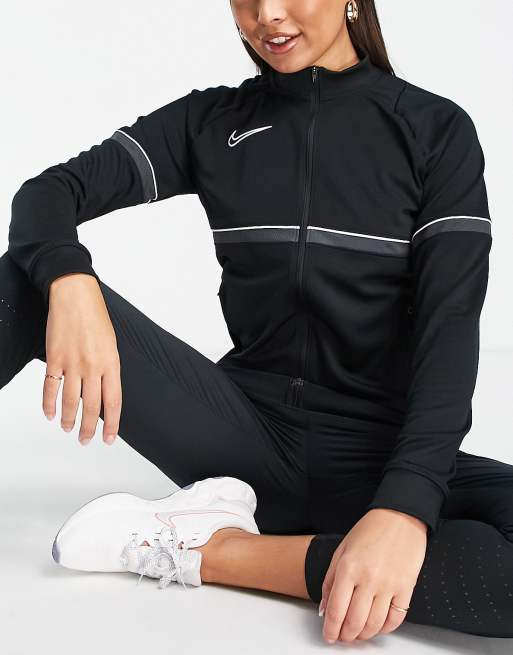 Nike Football Academy zip through track jacket in black ASOS