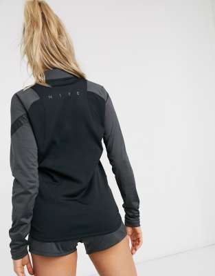 Nike Football Academy zip thru top in black