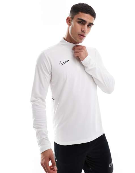 Nike Football - Academy 25 - Top à manches longues et col zippé en tissu Dri-FIT - Blanc - view 1