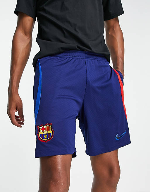  Nike Football Barcelona FC Strike shorts in navy 